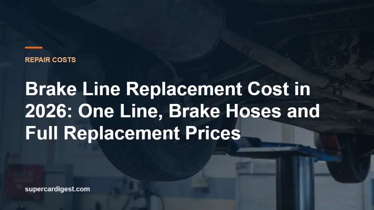 Brake Line Replacement Cost in 2026: One Line, Brake Hoses and Full Replacement Prices