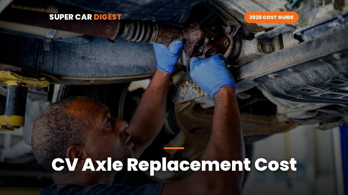 CV Axle Replacement Cost in 2026: Axle, CV Joint and Boot Prices