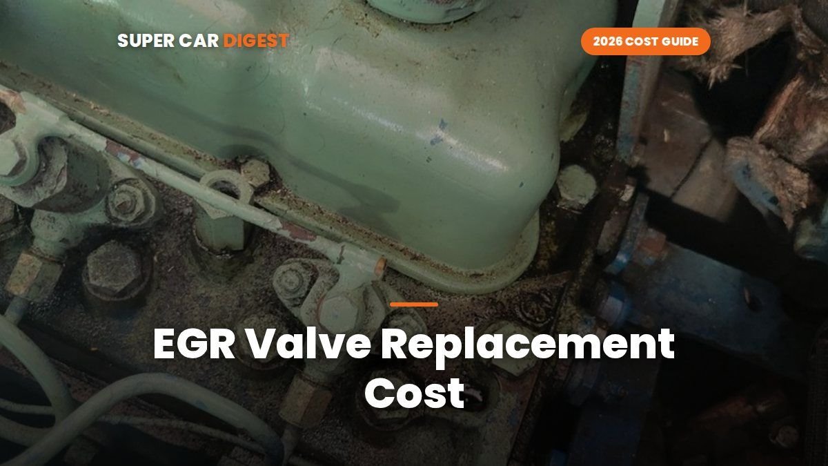 EGR Valve Replacement Cost in 2026: Gas, Diesel, Cleaning