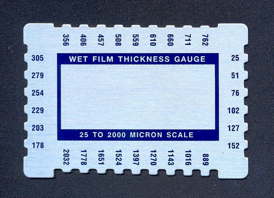 A paint film thickness gauge used to measure coating thickness