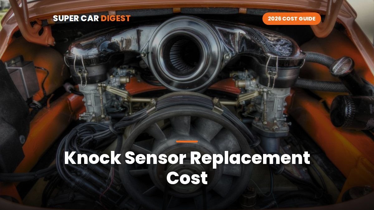Knock Sensor Replacement Cost in 2026: Parts and Labor