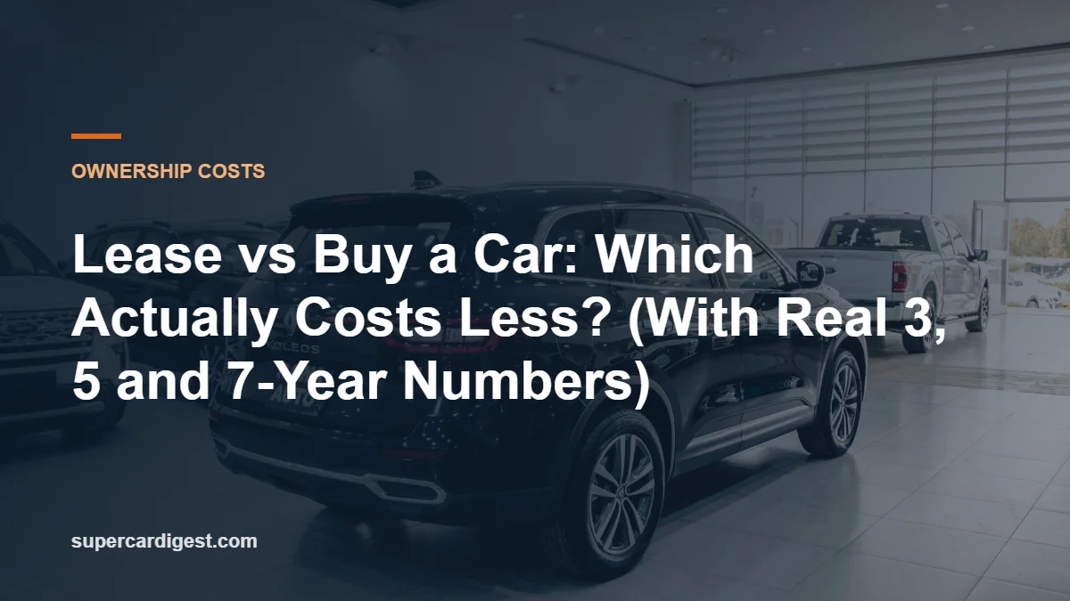 Lease vs Buy a Car: Which Actually Costs Less? (With Real 3, 5 and 7-Year Numbers)