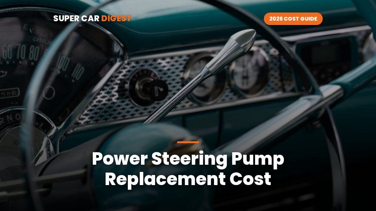 Power Steering Pump Replacement Cost in 2026: Full Guide