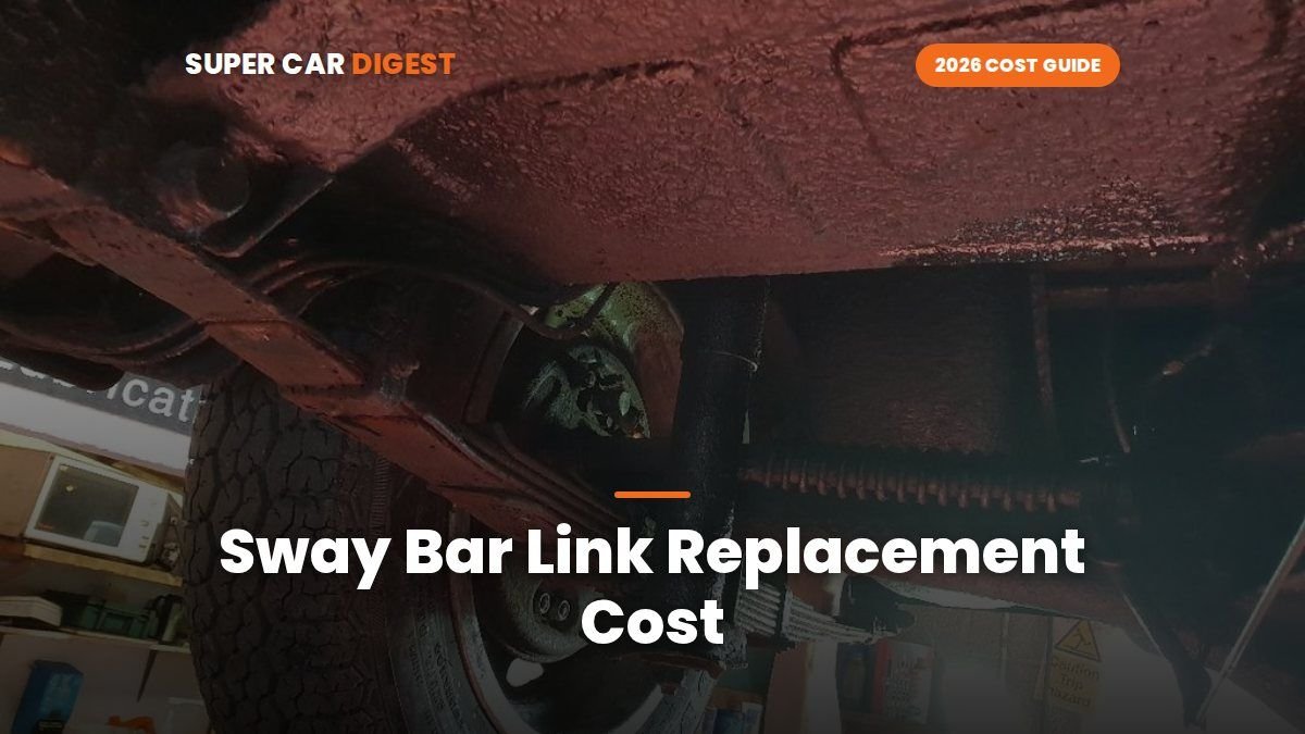 Sway Bar Link Replacement Cost in 2026: Links, Bushings, Bar
